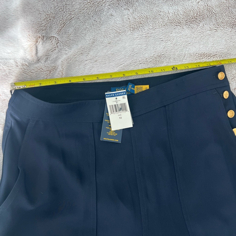 Ralph Lauren Wide-Leg Navy Women's Trousers - Picture 5 of 11